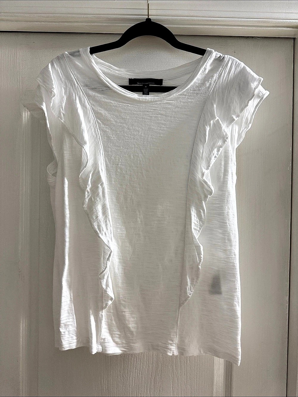 White House Black Market Ruffle Sleeve Tee